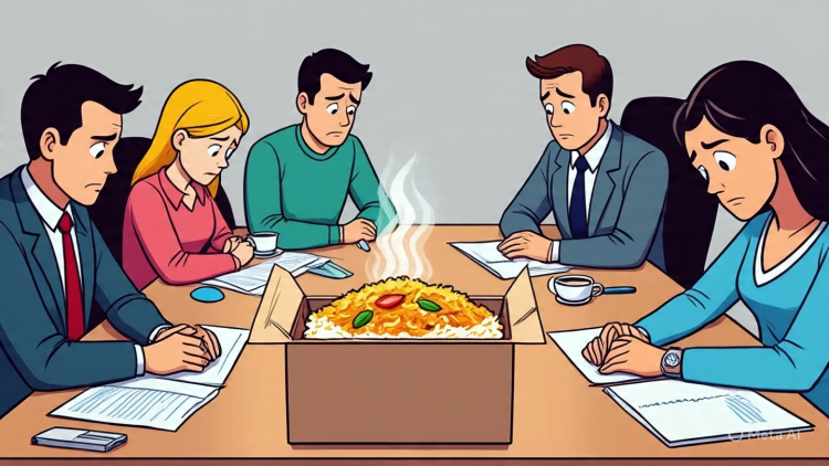 දවල්ට බිරියානි කන්න ගිහින් ඔෆිස් එකේ වෙච්ච හදියක්!