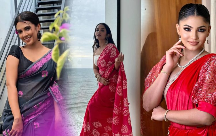 සාරියට කවුද වැඩියෙන්ම ලස්සන? ‘පිරිමි ළමයි’ තරුවල Photoshoot War එක!