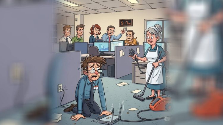 සිකුරාදා හවස 5ට ඕෆ්ලයින් වූ ඔෆිස් එක