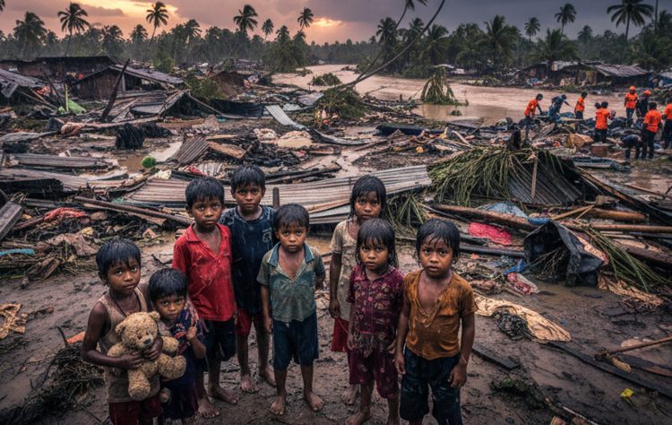 දිට්වා සුළි කුණාටුවේ මහා විනාශය: ලක්ෂ 2  කට අධික දරුවන්ගේ ජීවිත අවදානමේ!